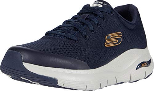 Skechers Arch FIT, Zapatillas Hombre, Azul Marino Textile Synthetic Trim, 45 EU