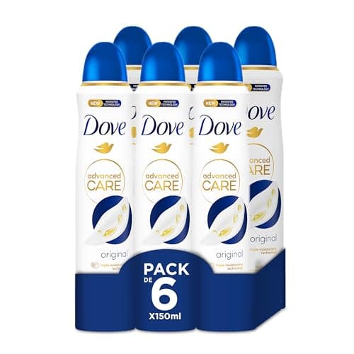 Dove Advanced Care Desodorante Original Protección 72 horas Spray 150 ml, pack de 6 unidades
