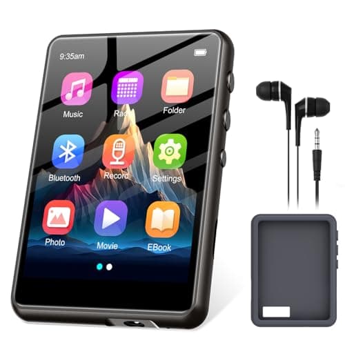 128 GB Reproductor MP3 Bluetooth 5.3, Reproductor MP3 Deportivo ZAQE con Pantalla Táctil de 2,4", Altavoces de Alta Definición Integrados, Radio FM, Grabación, Entrada de Línea, hasta 512 GB, Negro