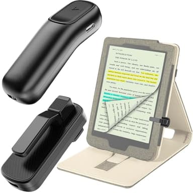 ZONSUSE RF Control Remote Page Turner,Pasador de páginas para Kindle Paperwhite Scribe Kobo,Control Remoto para Kindle/Teléfono/Tableta/Pantalla Táctil,para Libros Electrónicos Leer Novelas Cómics