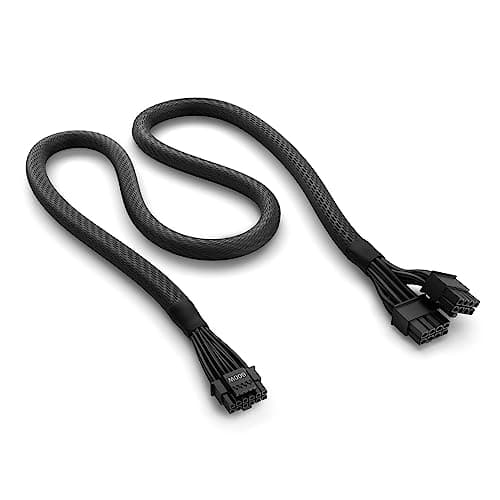 NZXT Cable Adaptador 12VHPWR - 12+4 Pines (16 Pines) 12HVPWR a PCIe Dual de 8 Pines - Compatible con Tarjetas gráficas NVIDIA 40 Series y PSU ATX 2.X existentes (PA-xG1BB) - Clasificado para 600