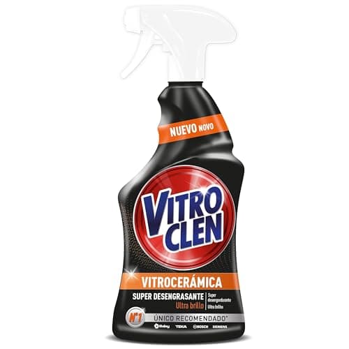 Vitroclen Limpiador de Vitrocerámica en spray, acción protectora y desengrasante - 450 ml (embalaje puede variar)