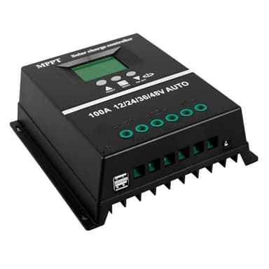 Regulador de carga solar MPPT de 100 A, 12 V, 24 V, 36 V, 48 V, USB, MPPT, pantalla LCD, con entrada máxima de 100 V, regulador solar de 12 V, mppt 100 A, para plomo y litio, todos los tipos de