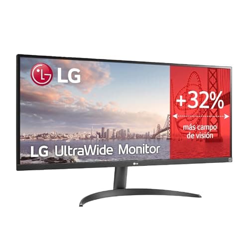 LG 34WQ500-B - Monitor UltraWide 21:9, 34 Pulgadas, Panel IPS, 1001:1, 2560 x 1080, HDMI, SuperResolution+, FreeSync, HDR10, Clasificación F, 100 Hz, 5 ms