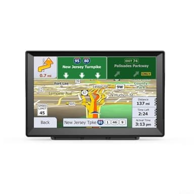 Zilimontt Navegador GPS para coche, pantalla táctil de 9 pulgadas con mapa sin conexión 2024, compatible con guía de dirección de giro de voz, velocidad y recordatorio de luz roja, enrutamiento