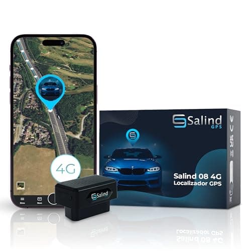 Salind GPS - Salind 08 4G - Localizador GPS para Coche, Moto y Otros Vehículos - Conexión a Interfaz OBD - Seguimiento en Tiempo Real, Área de Seguridad, Historial de Rutas y Alarmas