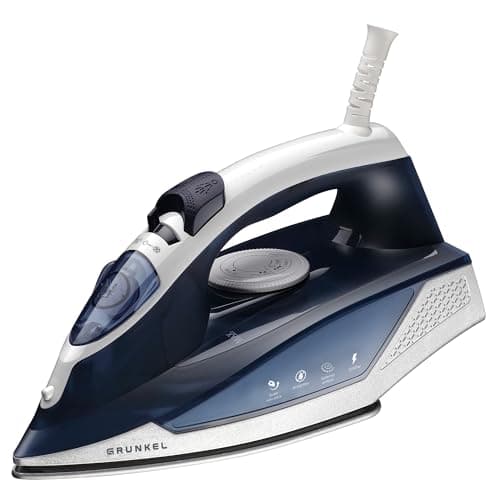 Grunkel - Plancha de Vapor 2200W con suela ultradeslizante non-stick - PL-22NS - 3 modos de uso, función antical y antigoteo y control de caudal de vapor - 2200W…