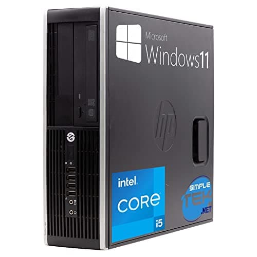 HP Ordenador de sobremesa Compaq 8300 SFF Core i5 hasta 3,60 GHz Windows 11 Pro 16 GB SSD 240 GB | DisplayPort VGA Serie RS232 Ordenador Fijo en casa Oficina reacondicionado