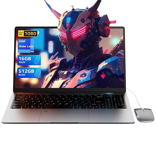 PINSTONE 15.6 "Ordenador portátil - 16 GB de RAM 512 GB SSD, PC portátil Quad Core N95, Soporte portátil Touch ID, WiFi, BT4.2, retroiluminación del Teclado, Adecuado para Estudiantes/Empresas