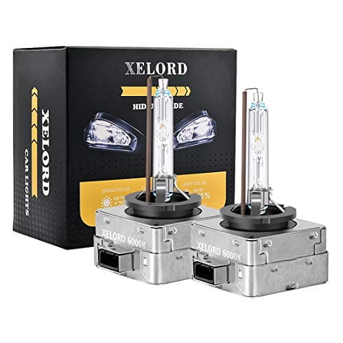 XELORD D1S 6000K Xenón Bombilla 12V 35W HID Auto Lámpara,Blanco Faro Delantero De Coche,Paquete de 2