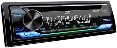 Radio para Coche con Bluetooth y Reproductor de CD - Autoradio con USB, Compatible con Spotify, AUX, 4 x 50W de Salida, Manos Libres y Colores Personalizables | Sintonizador Dab+ FM/Am JVC KD-T922BT