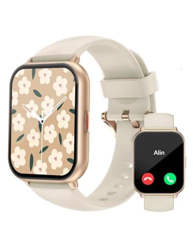 RUIMEN Smartwatch con Llamadas,Reloj Inteligente Haga Reciba Llamada y Asistente Voz, Smartwatch Mujer Hombre con Podómetro Oxígeno Sanguine Impermeable IP68 100+ Deportes Modos Pulsera de Actividad