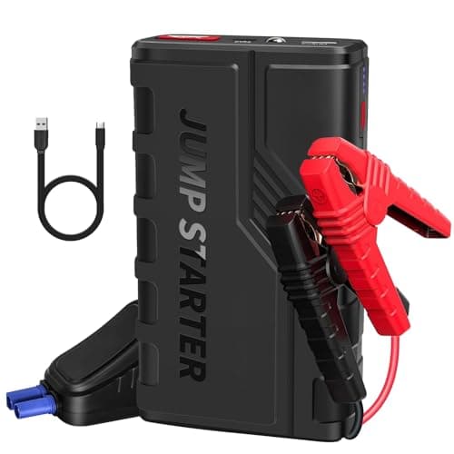 KUKUPOW Arrancador de Baterias,1500A 12V Arrancador de Baterias de Coche para Coche/Motocicleta,para Motor 7.0L Gasolina o 5.5L Diesel con Carga rápida USB y Linterna LED de Emergencia