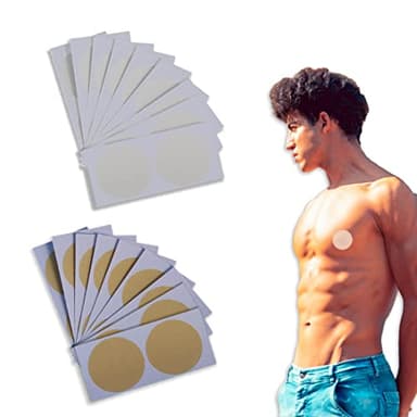 Zeayebsr 20 pares de cubre pezones para hombre, impermeables, invisibles, antifricción, transpirables, desechables, 3,5 cm, autoadhesivos, para corredores y atletas, maratonistas, color nude