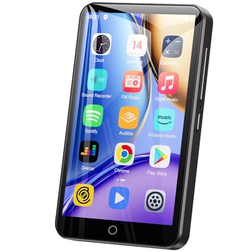 Reproductor MP3 con Bluetooth y WiFi, Oilsky 80GB Mp3 & Mp4 Reproductor de Música, 4'' 1080P Pantalla Táctil MP3, Spotify Android Portátil con Play Store App