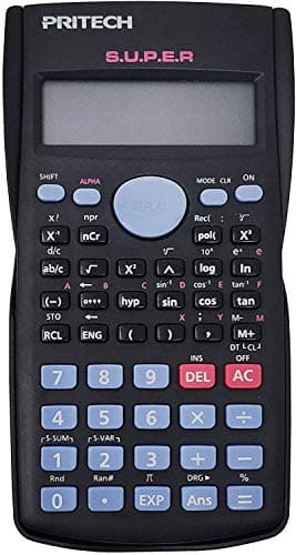 Pritech - Calculadora científica (240 Funciones, 24 Niveles de paréntesis), Color Gris Oscuro, Estilo FX-82MS CC-0109