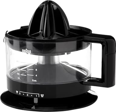 Braun Hogar TributeCollection CJ3000 BK - Exprimidor Eléctrico, 20 W, 350ml, Cantidad de Pulpa Ajustable, Apto para Lavavajillas, Color Negro