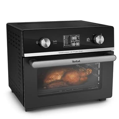 Tefal FW6058 - Freidora de aire caliente multifunción y horno multifunción, capacidad de 20 l, 10 programas automáticos, ahorro de energía, pantalla táctil digital, incluye accesorios, color negro