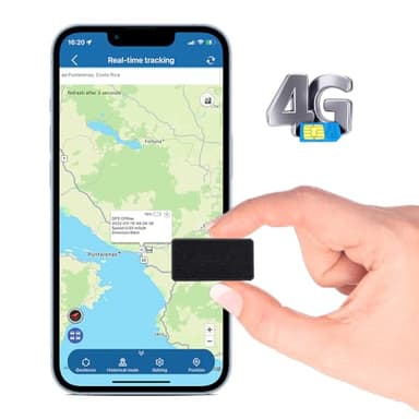 TKMARS TK901 Mini Rastreador GPS 4G Localizador GPS para Coche Moto Bicicleta Magnético Seguimiento en Tiempo Real Mini GPS Tracker con Múltiples Alarmas Funciona vía App Web 600mAh Recargable