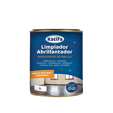 Katifa limpiador abrillantador renovador de brillo 1 Litro. Ideal para suelos de mármol, granito, cerámicas, gres, pizarra, porcelánico, mosaico hidráulico y terracota.