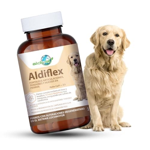 Aldiflex Condroprotector Perros Fortalecimiento Articulaciones Huesos Tendones Regeneracion Cartilago Articular Formacion Osea Antiinflamatorio Antioxidante Mejora Movilidad Sabor Carne 120 Capsulas