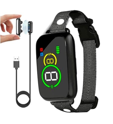 Collar Antiladridos Perros, Collar Inteligente Recargable con 7 Modos de Sensibilidad, Sonido y Vibración (IP 67), Resistencia al Agua para Perros Grandes y Pequeños