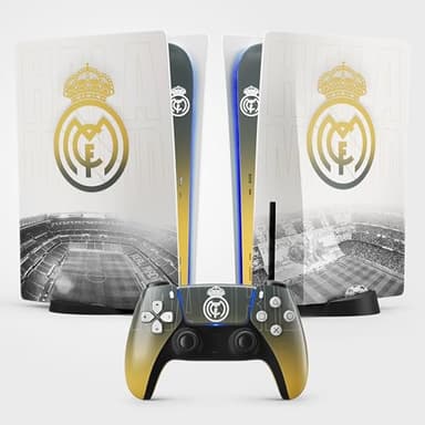 FFrame Sticker PS5 Real - Pegatina para Playstation 5 Foot, consola y mando, edición estándar de disco, Skin Madrid PS5 (1 mando)