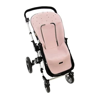 Rosy Fuentes Funda de Verano para Silla Paseo Universal - Colchoneta para Carrito Bebé- Transpirable-Compatible con Bugaboo, Jane, Concord, Baby Jogger, Bebecar…0-rosa empolvado