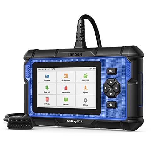 TOPDON AD600S Diagnosis Coche Multimarca,con 8 Servicio de Mantenimiento,OBD2 Diagnosis Profesional para Motor Transmisión ABS SRS,Wi-Fi Actualización Gratuita