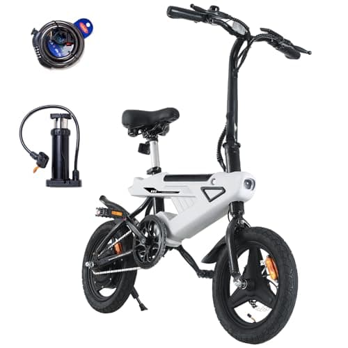 Bicicleta eléctrica plegable de 14", eBike con motor de 250W de alta velocidad, batería de iones de litio 36V-6.4AH, pantalla LCD inteligente, bicicleta eléctrica de ciudad, 3 modos, unisex