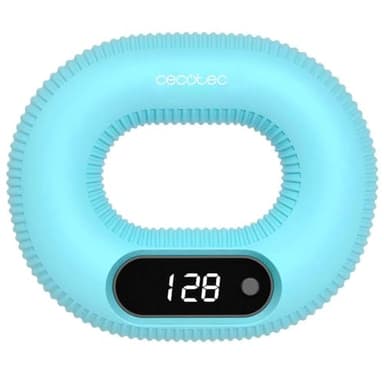 Cecotec Ejercitador Fortalecedor de Antebrazo con Contador Drumfit HandFit Smart. Pantalla LED, Carga USB Tipo C, Diseño Antideslizante y Compacto, 14 kg de Resistencia