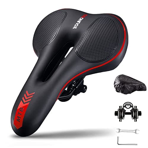 YOUNGDO Sillín de Bicicleta de Gel, Ergonómico Asiento Antiprostatico Cómodo y Transpirable para BMX, de Carretera o de Montaña