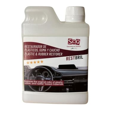 Renovador de plásticos y Gomas para coches | Restaurador de plásticos automoviles | Restaura gomas envejecidas Recupera brillo interior y exteriror | abrillantador de goma, caucho y plastico 500 ml