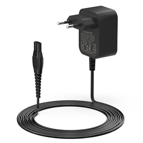 Jippofu 15V HQ8505 Cargador Afeitadora para Philips Norelco 3000 5000 7000 9000 Serie MG7720 MG7770 BG5020 HQ PT QC QG RQ Serie One Blade Pro QP6510 QP6520 QP6530 QP6620 Adaptador Charger Cable 1.8m