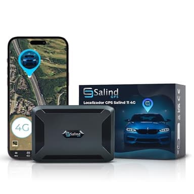 Salind GPS - Salind 11 4G - Localizador GPS con Imán para Coches, Otros Vehículos y Maquinaria - Seguimiento en Tiempo Real, Historial de Rutas y Alarmas - Batería de hasta 70 Días (Modo Espera)