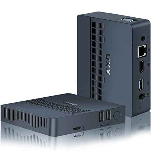 【2025 Nuevo】 Mini PC Soporte 512GB M.2 SSD Expansión, N3350 Micro Ordenador de Sobremesa 64GB eMMC, Small Gaming PC 4K UHD Doble Pantalla, BT4.2, 2.4/5G WiFi, USB 3.0, HD, para Oficina/Hogar