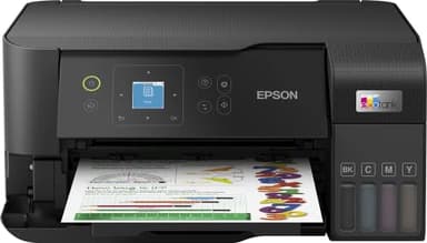 Epson EcoTank ET-2840, Impresora WiFi A4 Multifunción, Depósito de Tinta Recargable, Pantalla LCD, 3en1: Impresión, Copiadora, Escáner, Mobile Printing, Set tintas + Botella Negra Extra