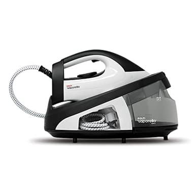 Polti Vaporella Simply VS20.20, Plancha Generadora de Vapor, Depósito de Vapor Extraíble 1,5 L, Presión Bomba 6,5 Bar, Potencia 2200 W, Función ECO, Blanco y Negro