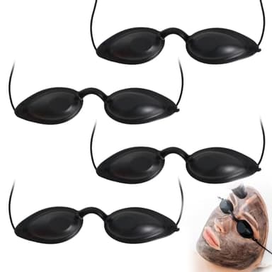 Gafas De Protección UV 4 Piezas Gafas Solarium Protección UVA Y UVB, Gafas De Bronceado, Gafas Solarium Silicona, Gafas De Bronceado De Seguridad Ajustables, Para Terapia De Rayos Infrarrojos UV LPL