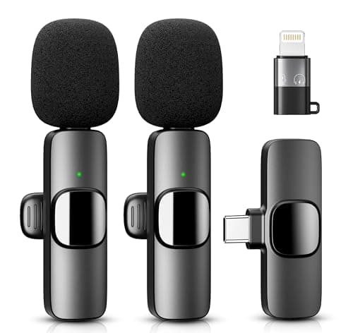 YRF micrófono inalámbrico de Solapa para iPhone Android iPad, Mini micrófono, 65FT Distancia, micrófono inalámbrico para grabación de vídeo, Streaming, podcasting, Vlogging, Youtube, Tiktok