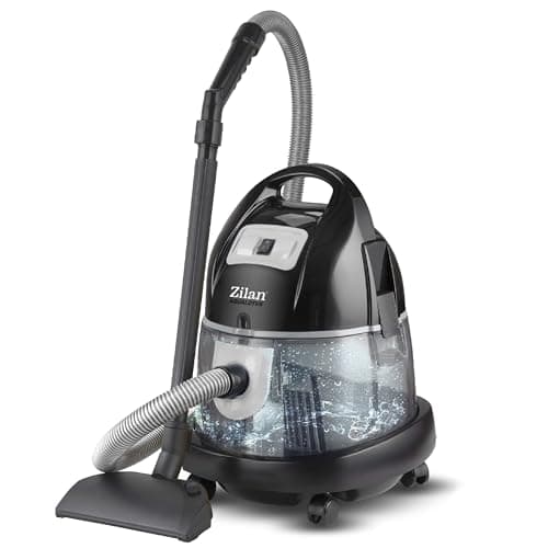 Zilan - Aspirador con filtro de agua, aspiradora de agua, sin bolsa, clase de eficiencia energética A H20, potencia de succión 2000 W, para alérgicos