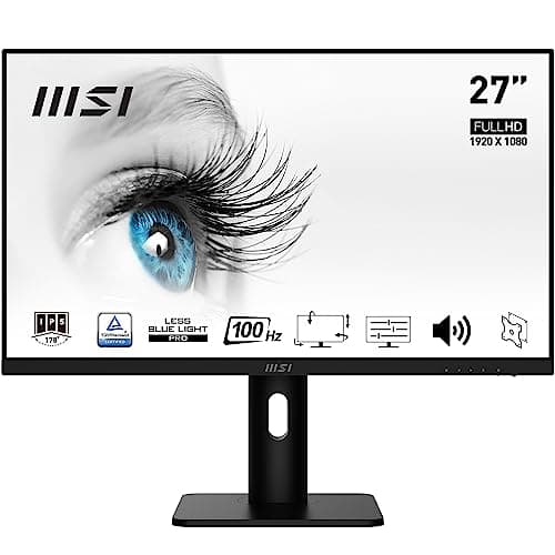 MSI PRO MP273AP Monitor de Oficina 27” Full HD - Panel IPS 1920 x1080, 100 Hz,Confort Ocular, Montaje VESA, Altavoces Integrados, Soporte Display Kit, Regulable 4 Direcciones