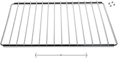 Anakel Home Rejilla de Horno Acero Inoxidable Extensible, Bandeja de Horno Universal | 32 x 37 cm hasta 65 cm, Tornillos Incluidos
