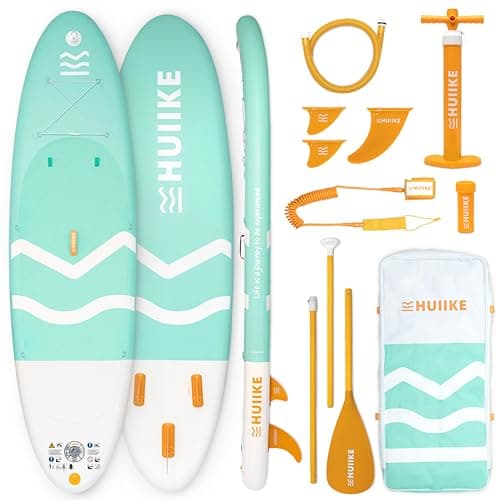 Tabla Paddle Surf Hinchable con Accesorios Premium - HUIIKE | Tabla Padel Surf Hinchable con Remo de Aluminio Inflador Leash | PadelSurf Stand Up Paddle Board Gran Estabilidad Resistencia | Sup Board
