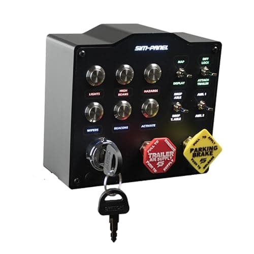 SIM-PANEL Caja de Botones HT/HTE para simulador de camión Americano (Caja de Botones ATS/ETS2) (retroiluminación Personalizable)