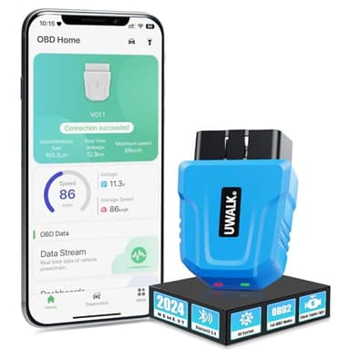 OBD2 Coche Diagnosis Bluetooth OBD: 5.4 Bluetooth OBD2 Coche Diagnóstico - Herramienta de Escáner de OBDII para Automotriz Compatible con iOS Android Windows Escáner de Diagnóstico Auto Multimarca
