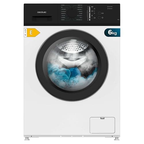 Cecotec Lavadora 6Kg Carga Frontal Bolero DressCode 620 E. 1000 RPM, Bajo Consumo, DrumClean, 15 Programas, DelayStart 0-24h, KidLock, PreLavado, Sterilization 60ºC, Programa Rápido 15'