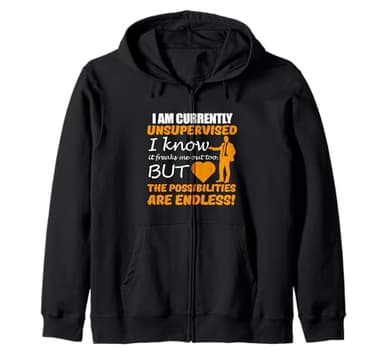 Oficina Humor Chistes Soy Sin Supervisión Divertido Sudadera con Capucha