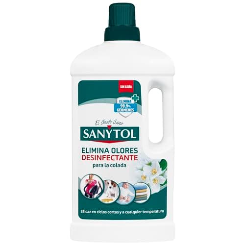 Sanytol - Desinfectante Textil para todo tipo de ropa, Elimina el 99,9% de Gérmenes y Malos Olores, Perfume Limón - 1,2L