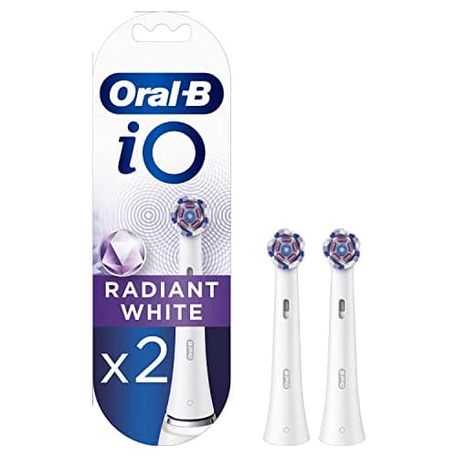 Oral-B iO - Cabezales para cepillo de dientes eléctrico, color blanco brillante, 2 unidades